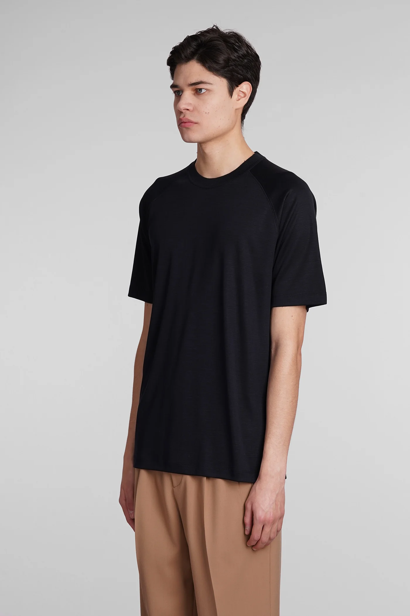 T-Shirt in blue wool - Image 4