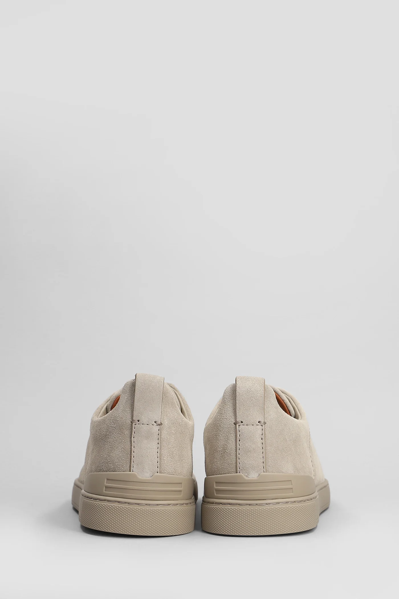 Triple stich Sneakers in beige suede - Image 4