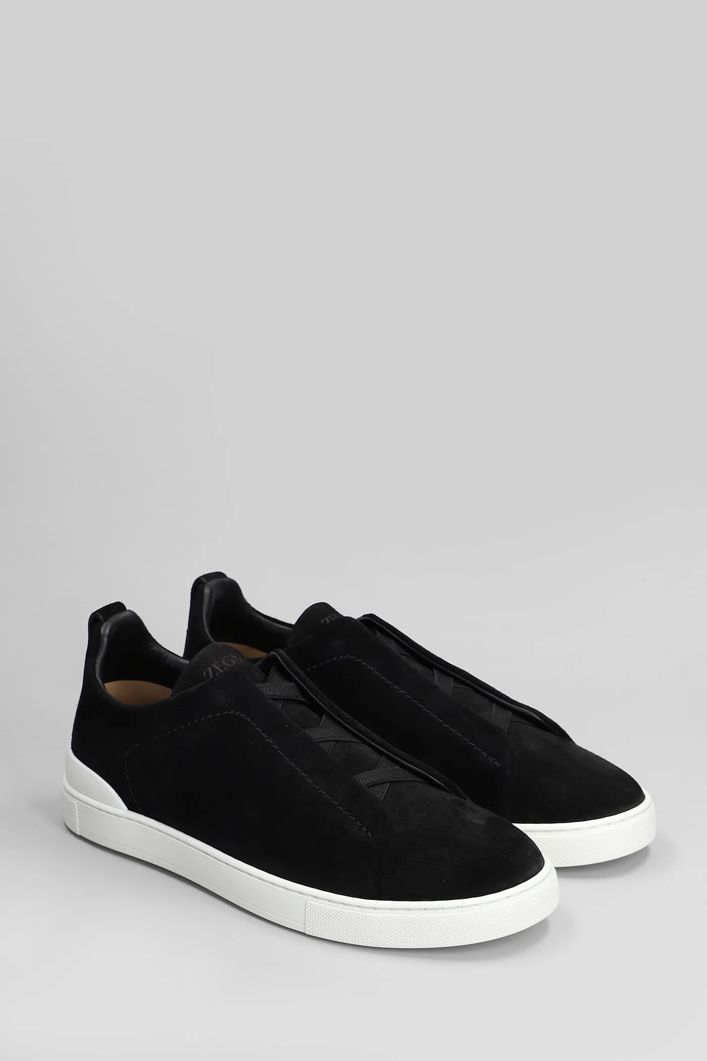 Triple stich Sneakers in black suede - Image 2