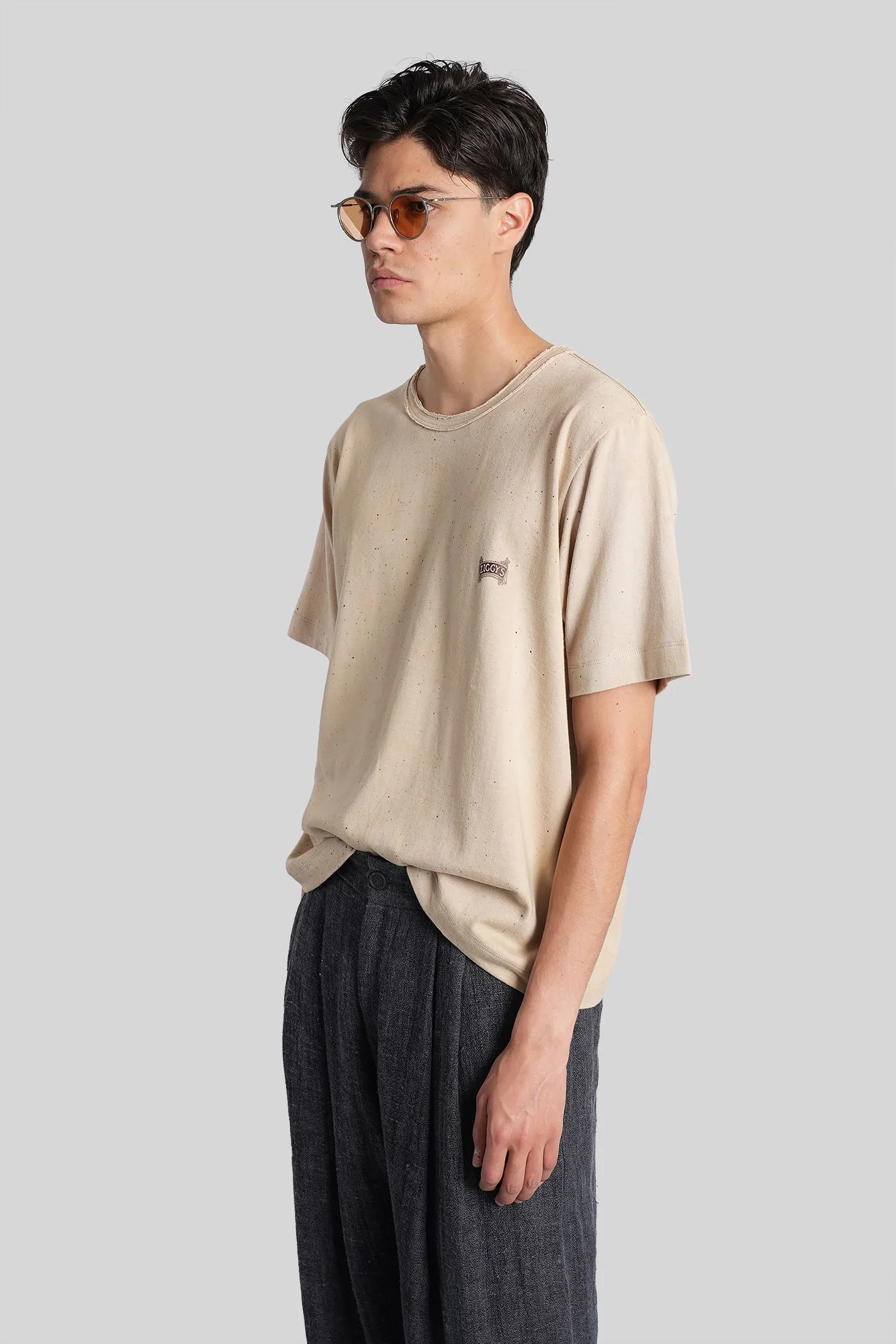 T-Shirt in beige cotton - Image 4