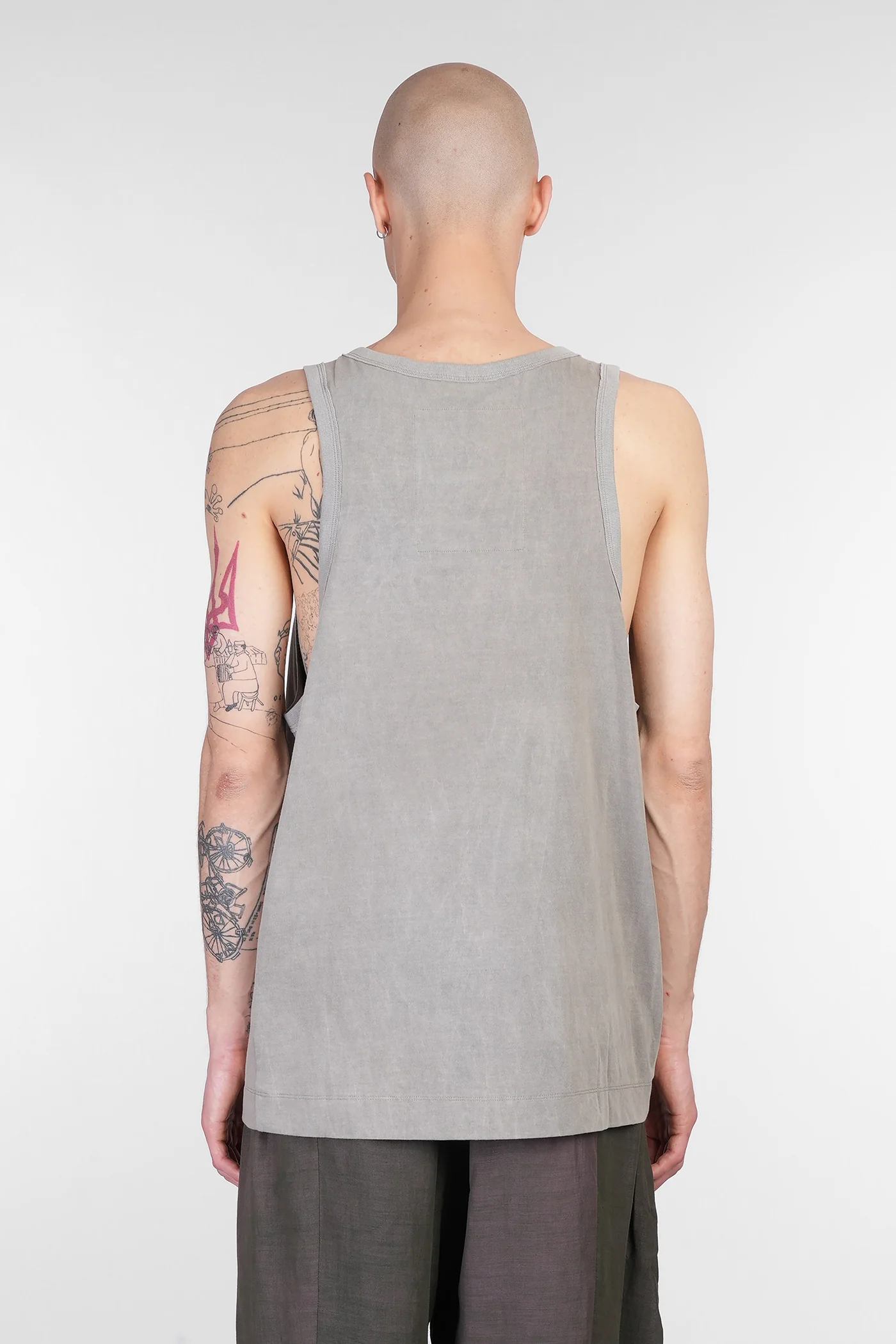 tank Top in grey cotton - Image 3