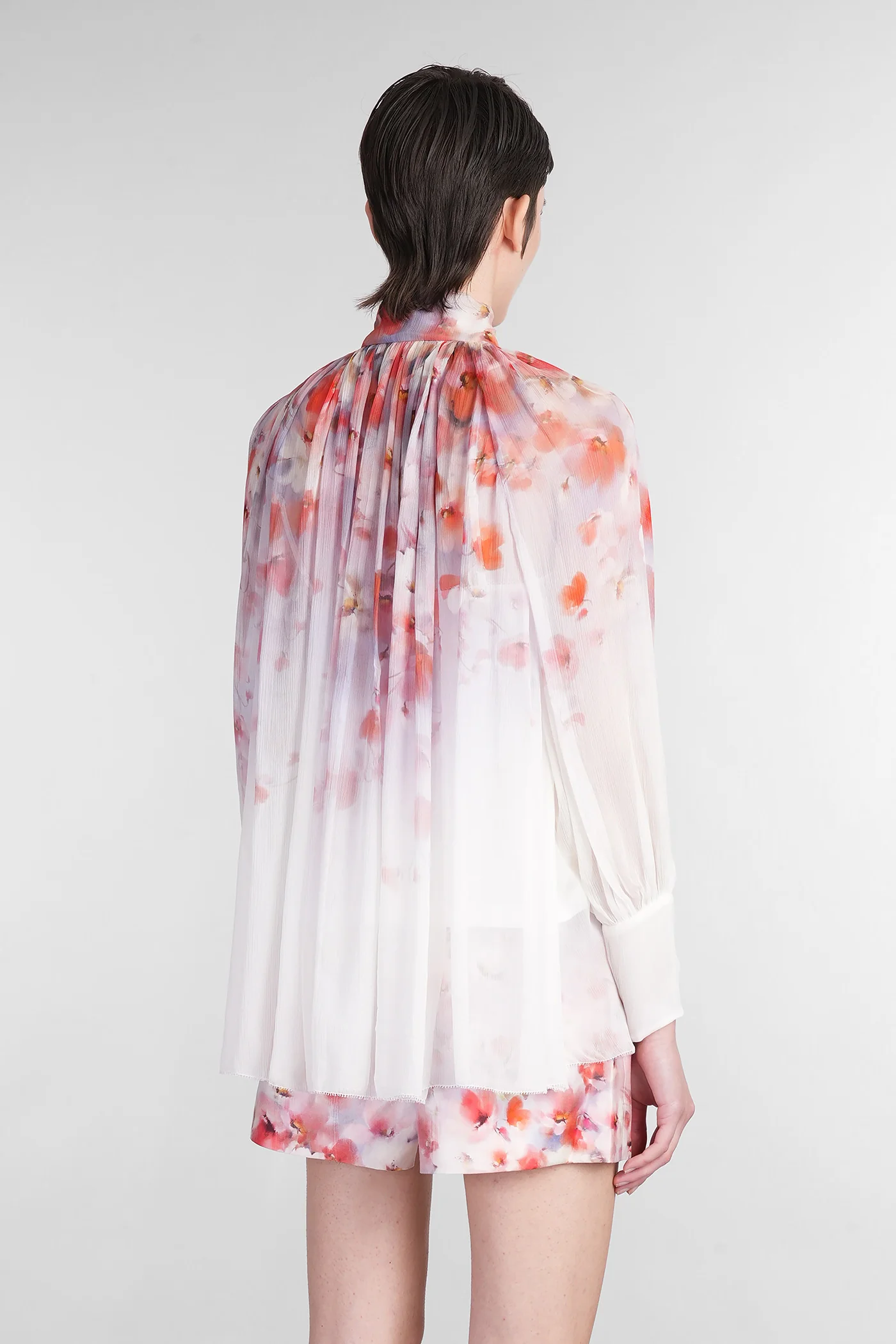 Blouse in multicolor silk - Image 3
