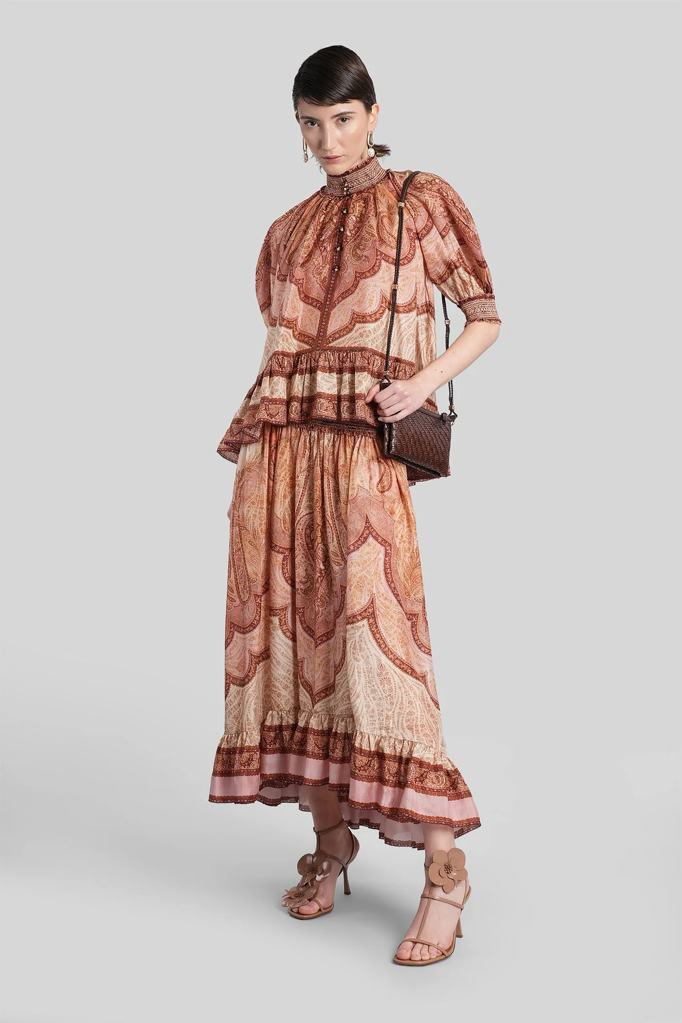 Blouse in rose-pink silk - Image 2