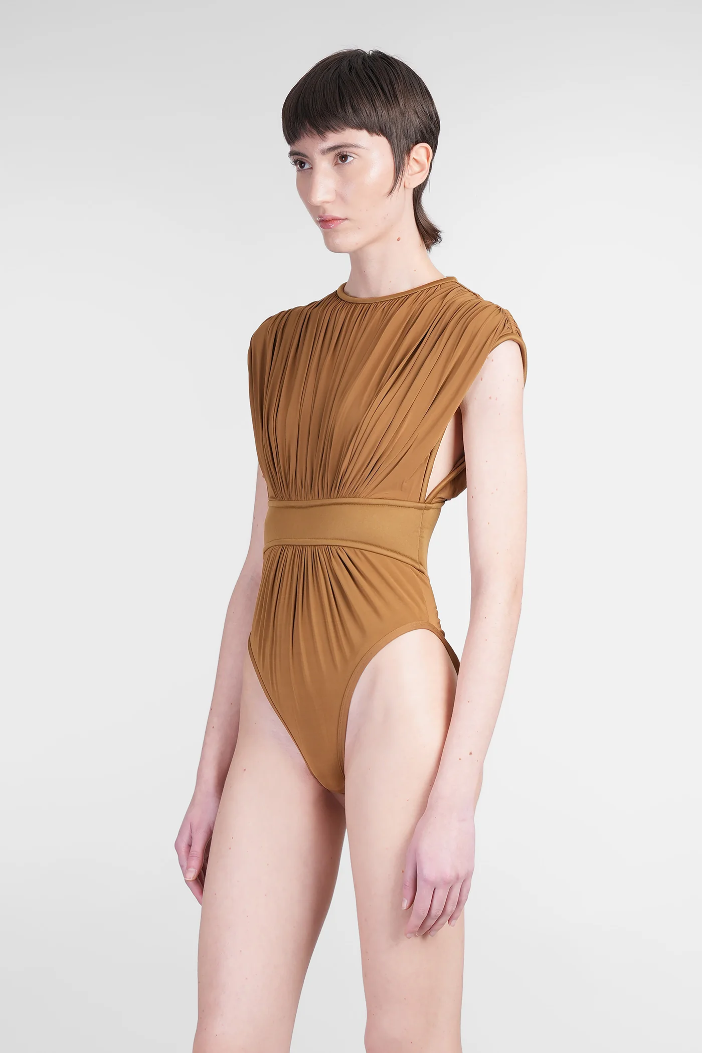 Body in taupe viscose - Image 4