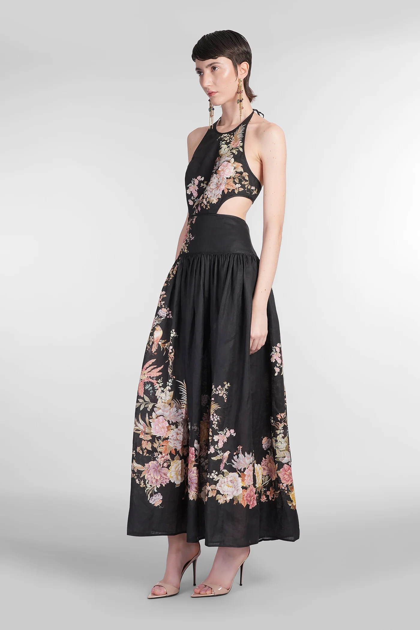 Dress woman  in black linen - Image 4