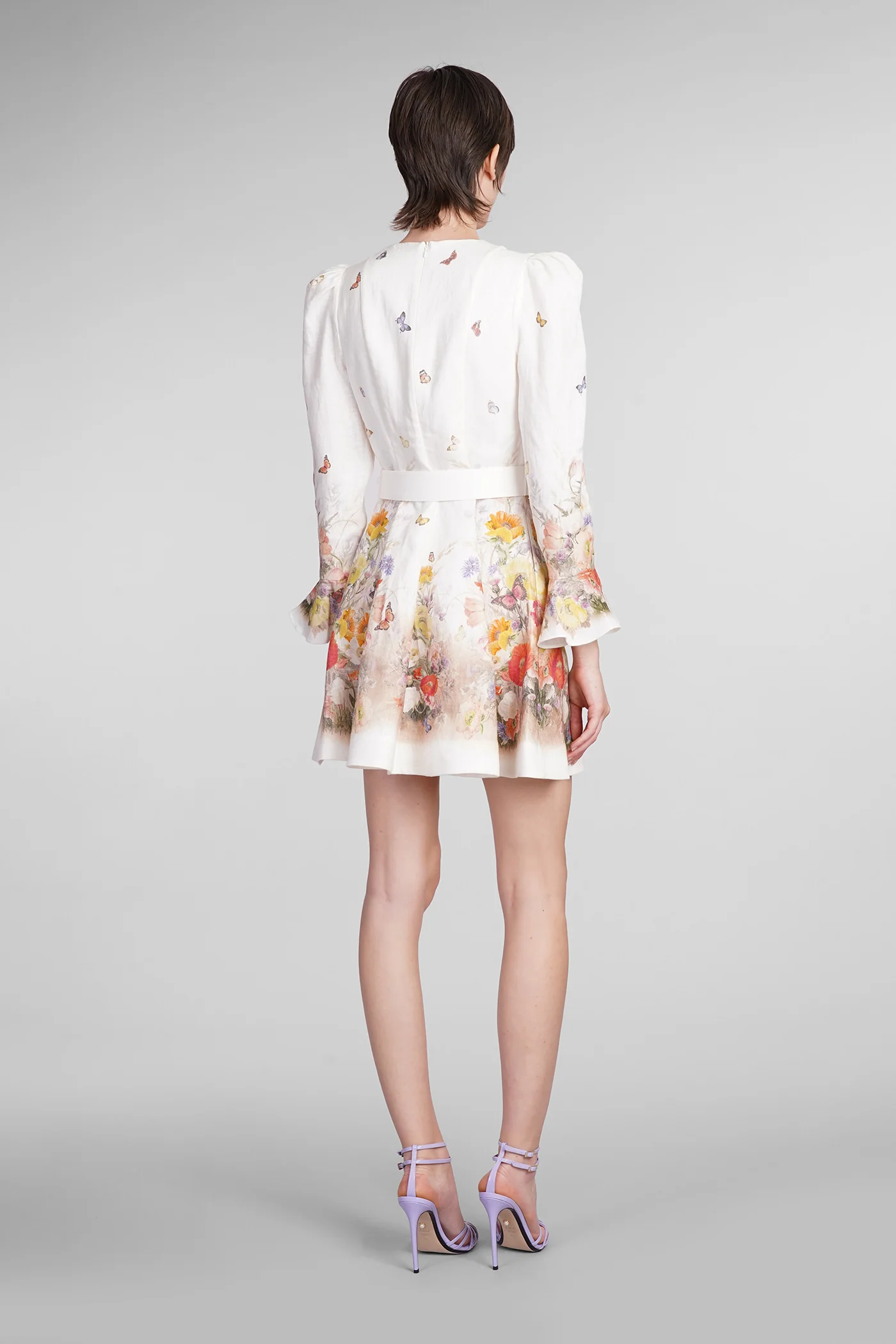 Dress woman  in white linen - Image 13