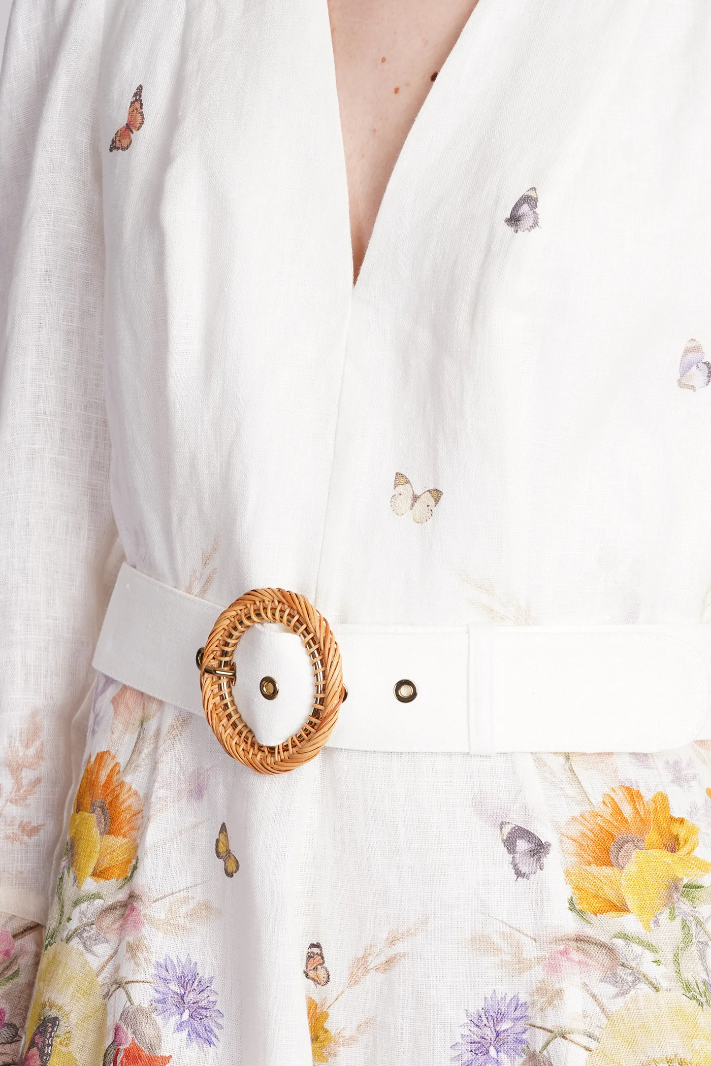 Dress woman  in white linen - Image 25