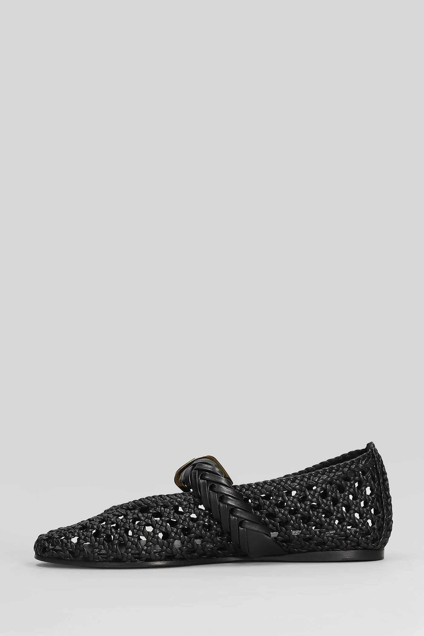 Helix Ballet flats in black leather - Image 3