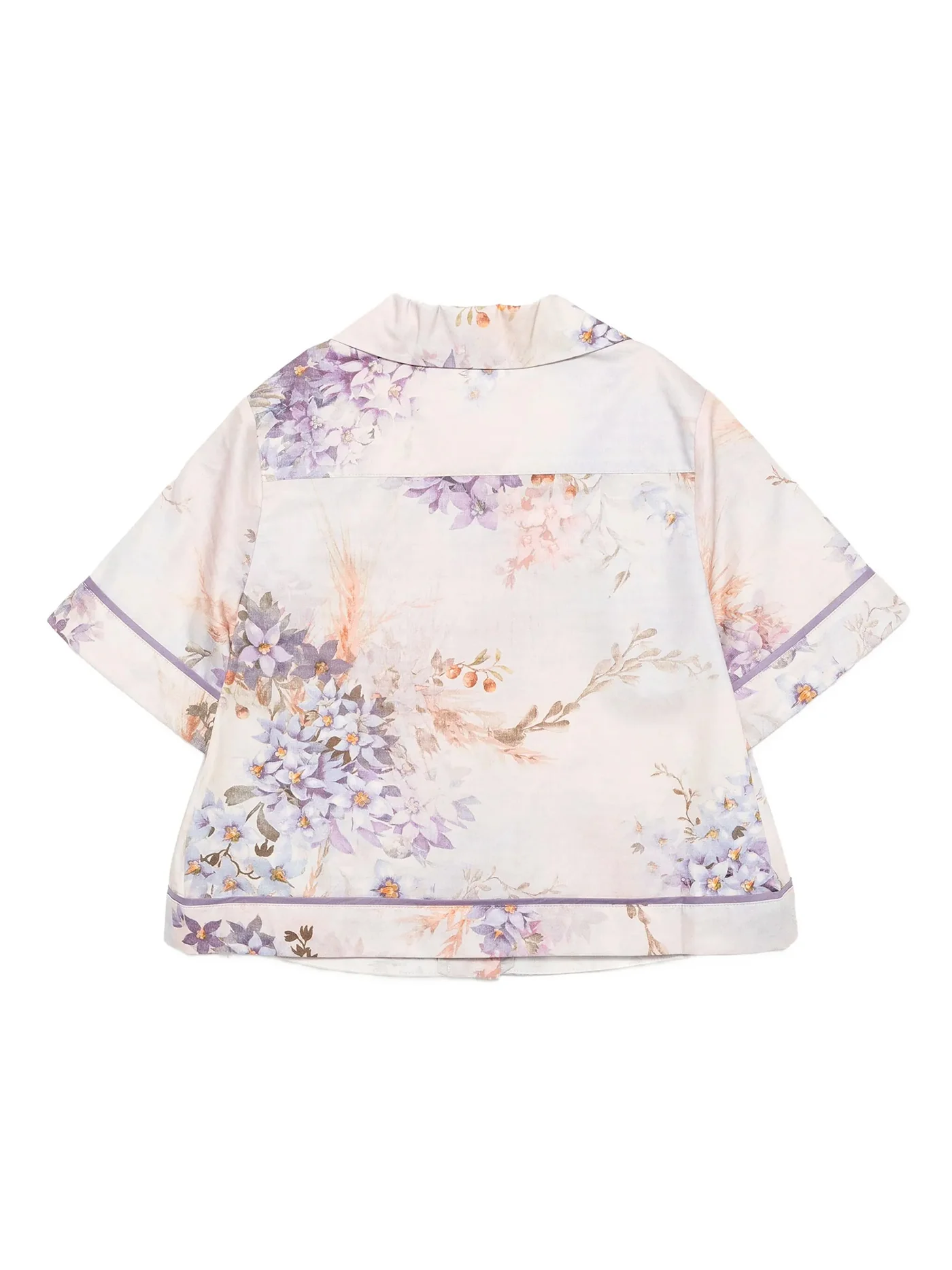 Shirt in Viola cotton - Image 2