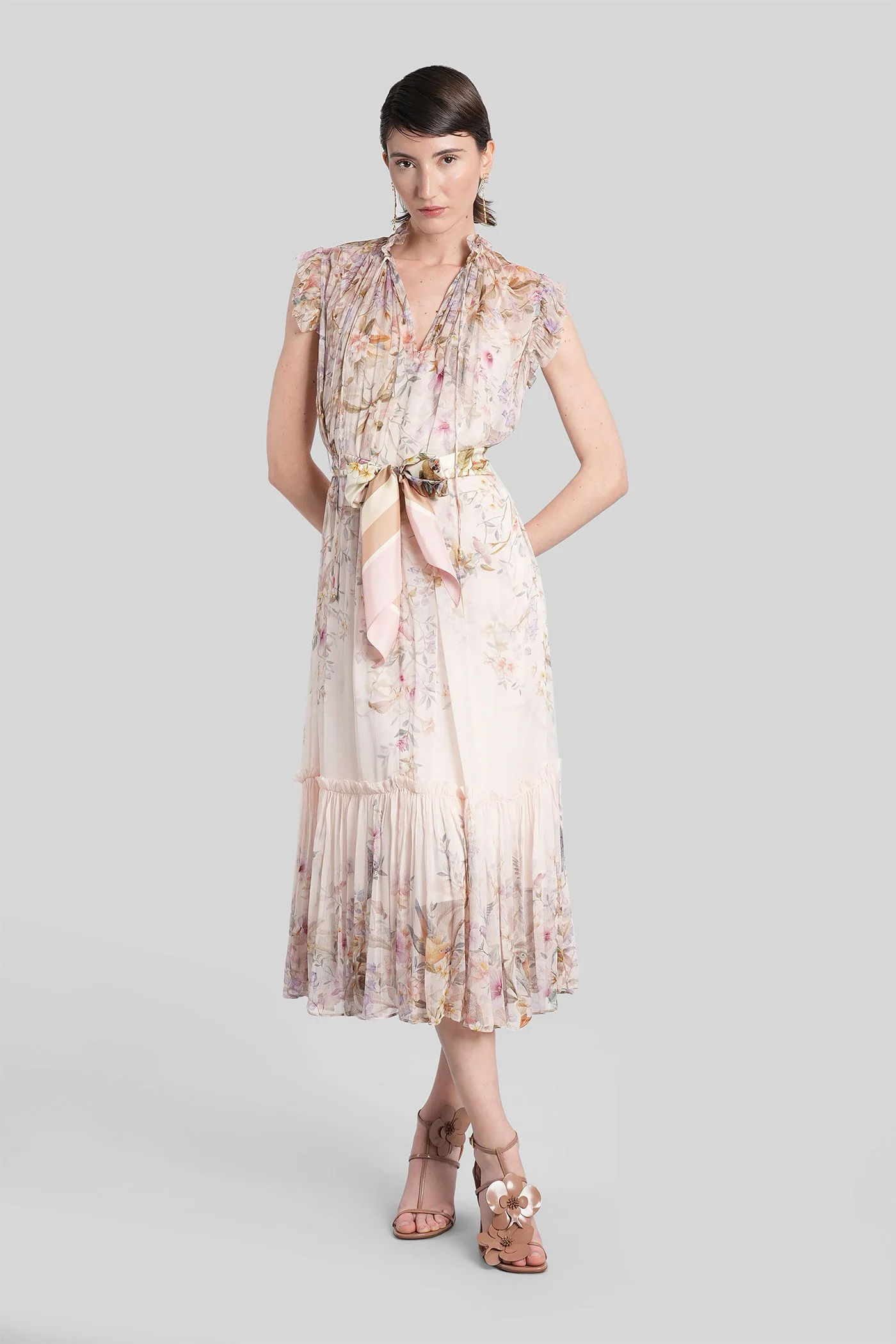 Long dress in multicolor viscose - Image 2