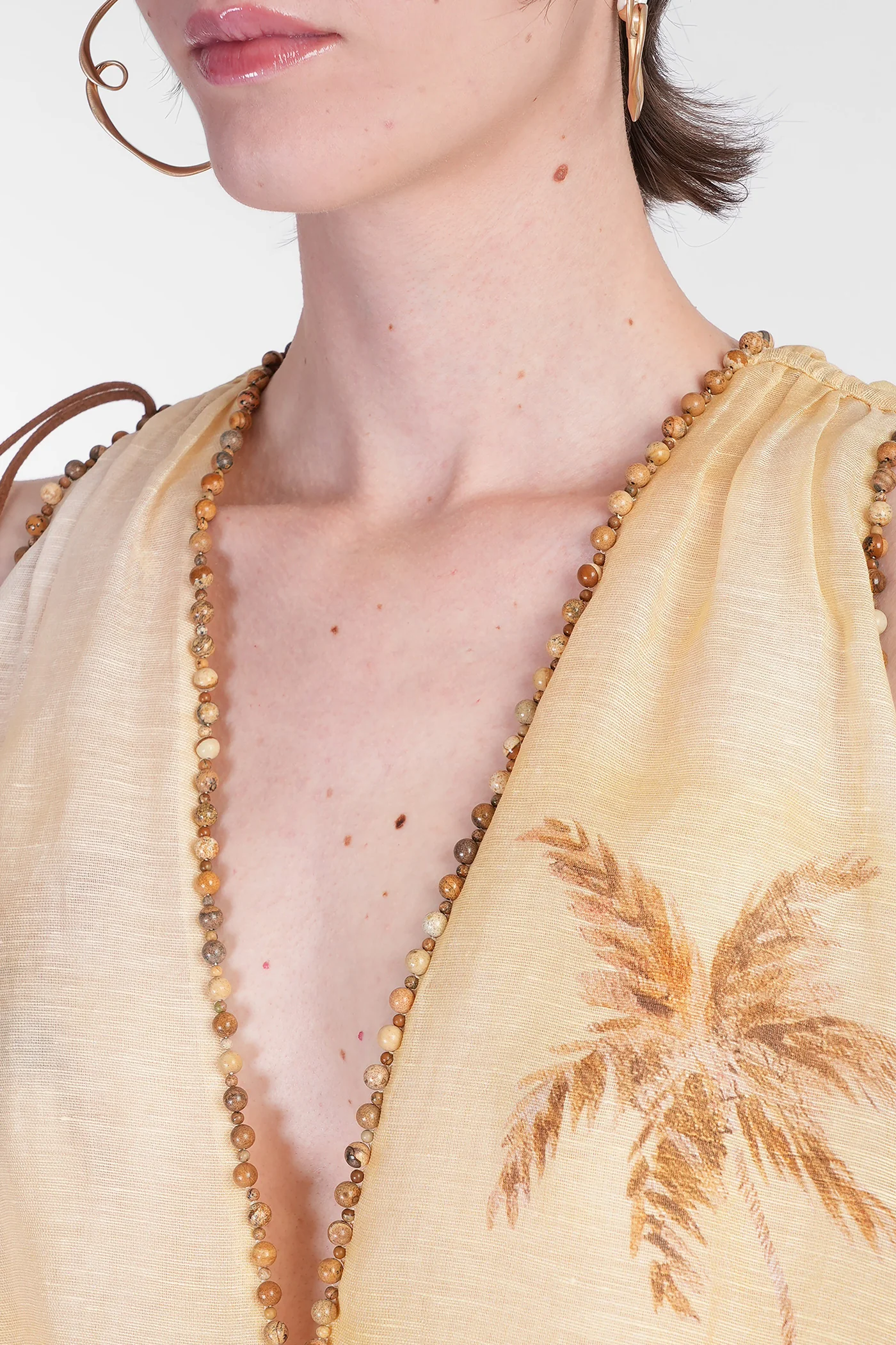 Mini dress in yellow linen - Image 5