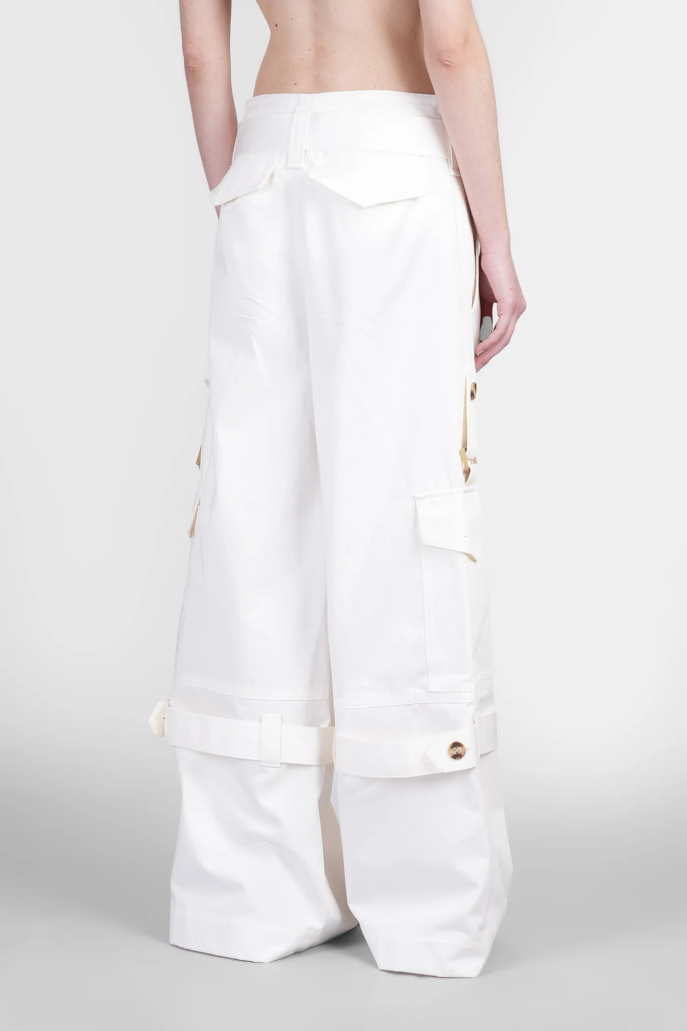 Pants in white cotton - Image 3
