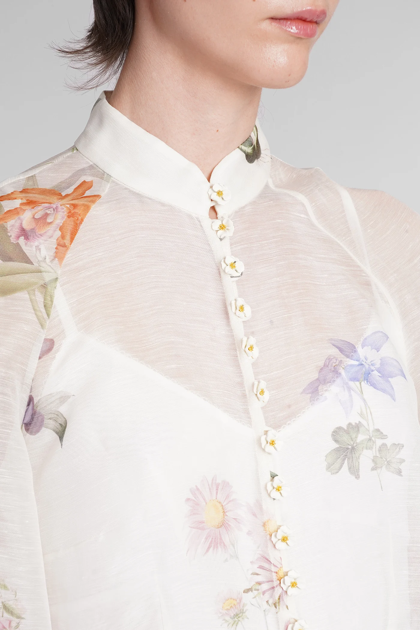 Shirt in beige linen - Image 5