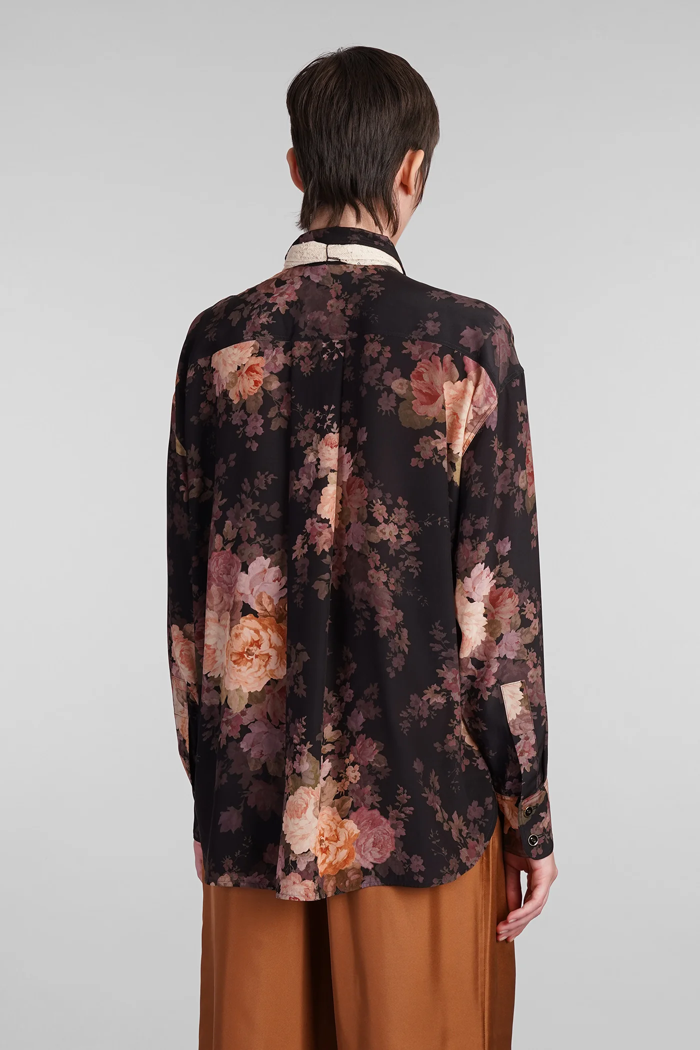 Shirt in black silk - Image 3
