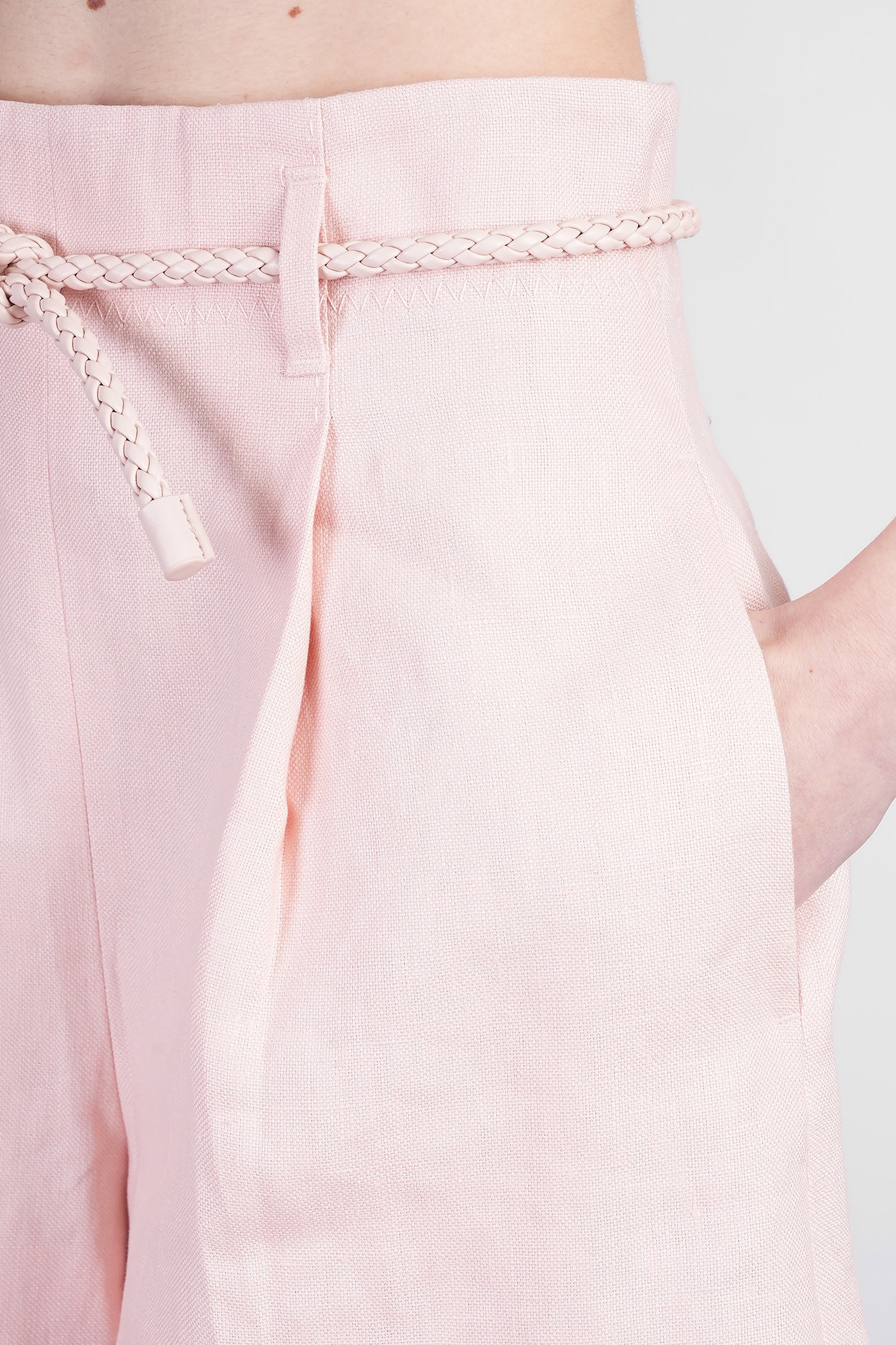Shorts in rose-pink linen - Image 5