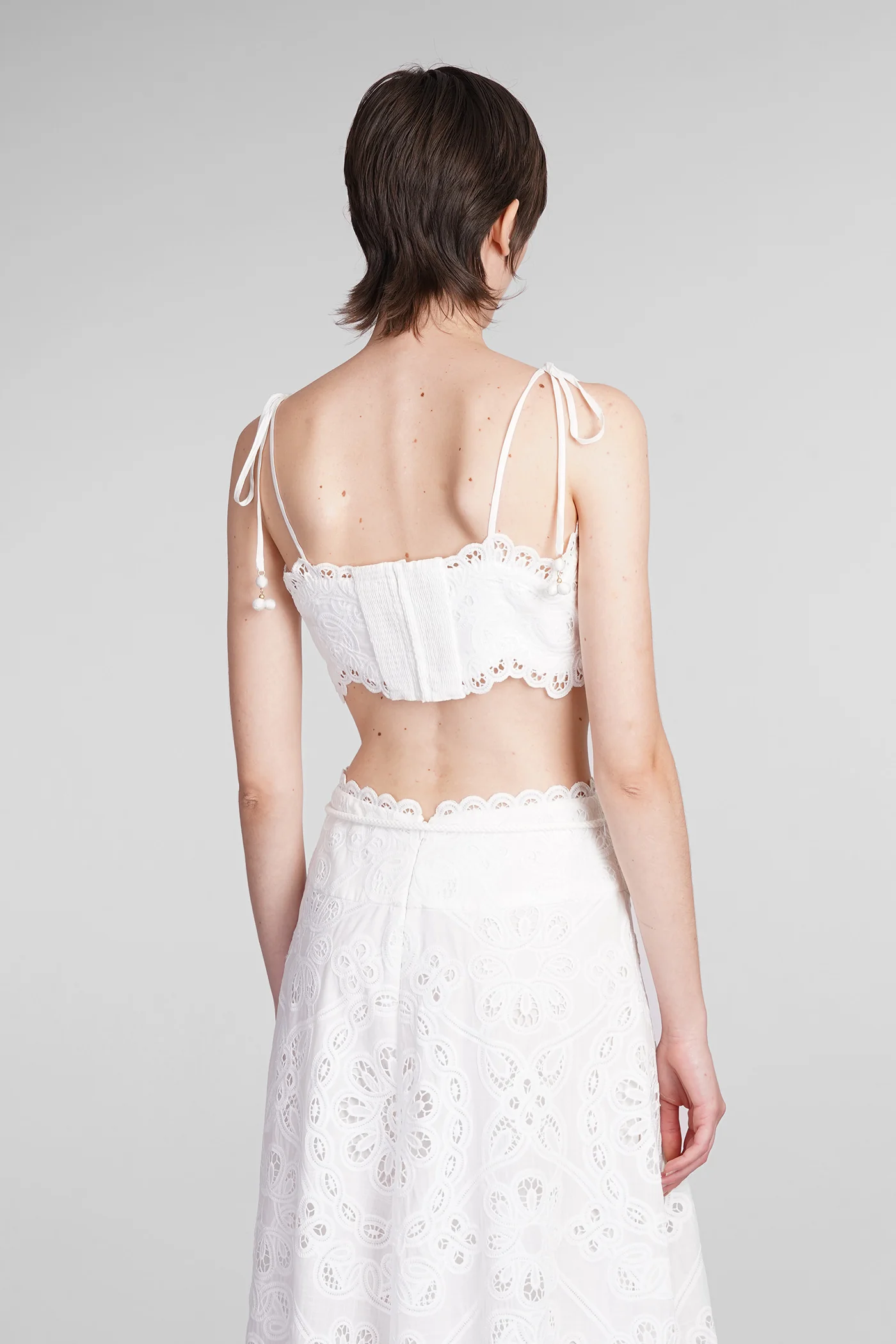 Topwear in white cotton - Image 3